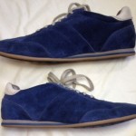 Cole Haan Navy Blue Suede Shoes Lace Up Casual Oxfords Mens Size 10B