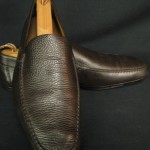BOSS Hugo Boss Brown Leather Mens Slip On Driving Moc Loafer Size 7.5