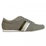 Hugo Boss Mens Victoire Station Gray  Cotton Lace Up Sneakers Shoes