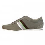 Hugo Boss Mens Victoire Station Gray  Cotton Lace Up Sneakers Shoes
