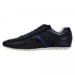Hugo Boss Mens Thatoz Blue  Leather & Nylon Lace Up Sneakers Shoes