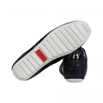 Hugo Boss Mens Thatoz Blue  Leather & Nylon Lace Up Sneakers Shoes