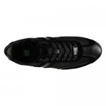 Hugo Boss Mens Stiven Black  Suede & Nylon Lace Up Sneakers Shoes