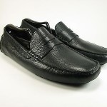 Cole Haan Men’s Loafers / Driving Mocs Black Pebbled Leather Size 10.5 W