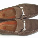 Mens Clarks structured Brown Suede Moc Toe Casual Dress Shoes Loafers size 12 M