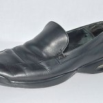 COLE HAAN men’s 12M black leather slip on loafer shoe Nike Air sole