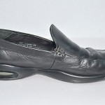 COLE HAAN men’s 12M black leather slip on loafer shoe Nike Air sole