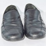 COLE HAAN men’s 12M black leather slip on loafer shoe Nike Air sole
