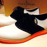Cole Haan NEW Rare ORANGE Lunargrand Retail $248 Saddle Birch Black Shoes 9.5