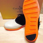 Cole Haan NEW Rare ORANGE Lunargrand Retail $248 Saddle Birch Black Shoes 9.5