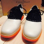 Cole Haan NEW Rare ORANGE Lunargrand Retail $248 Saddle Birch Black Shoes 9.5