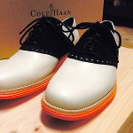 Cole Haan NEW Rare ORANGE Lunargrand Retail $248 Saddle Birch Black Shoes 9.5