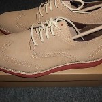 New Cole Haan Lunargrand WingTip Milkshake Suede Size 12 M