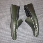 COLE HAAN COMFORTABLE –  black leather fur lined slipper shoes  SZ 11M