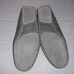 COLE HAAN COMFORTABLE –  black leather fur lined slipper shoes  SZ 11M