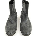 Hugo Boss Gray Boots sz 41 leather spectator chelsea ankle