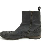 Hugo Boss Gray Boots sz 41 leather spectator chelsea ankle