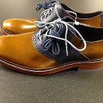 Mens NWOB COLE HAAN Brown/Blue Lace Up Oxfords Shoes Size 10.5 M, MADE IN INDIA!