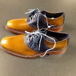 Mens NWOB COLE HAAN Brown/Blue Lace Up Oxfords Shoes Size 10.5 M, MADE IN INDIA!