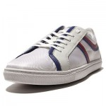 $225 HUGO BOSS White Blue Red Mens 13 46 Fashion Sneakers Shoes 12.5 47 Kicks
