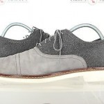Mens COLE HAAN stylish gray leather / fabric oxfords shoes sz. 13 M GREAT!