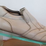 Mens sz 8.5 M offwhite leather slip on Diesel athletic driving mocs casual shoes