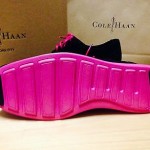 Cole Haan Unique PINK Black NEW Lunargrand Retail $248 Suede Wing Tip Shoes 9.5