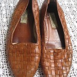 VTG Bragano Cole Haan Brown Leather Loafers Woven 7.5