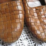VTG Bragano Cole Haan Brown Leather Loafers Woven 7.5