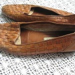 VTG Bragano Cole Haan Brown Leather Loafers Woven 7.5
