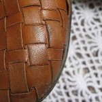 VTG Bragano Cole Haan Brown Leather Loafers Woven 7.5