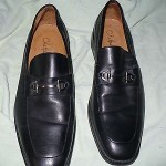 ggg COLE HAAN BLACK LEATHER LOAFERS MENS 13 M