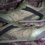 Diesel Mens Eagle Loop brown dark green Leather Lace Up Sneakers Shoes 11