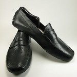 Cole Haan Men’s Loafers / Driving Mocs Black Pebbled Leather Size 10.5 W