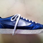 DIESEL Men’s Eagle Size 9.5M Blue/Silver Gray Lace-up Fashion Sneakers