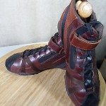 Diesel Prospect men’s size 9.5 brown and black leather high top shoes lace up