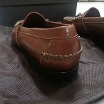 Cole Haan Mens Bowman Brown Saddle Tan Business Casual Penny Loafers Shoes 9.5 D