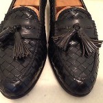 Men’s bragano Italy cole haan woven tassel loafers shoes 10 narrow
