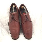 Mens shoes COLE HAAN Nike AIR brown pebbled leather lace up oxfords sz 8.5 M