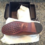 Cole Haan Men Luggage Brown Leather Air Valerio Woven Italian Loafer 10.5