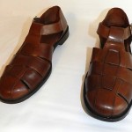 COLE HAAN City- Fisherman Dress Sandal Dark Brown Leather 9.5 D
