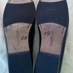Cole Haan Mens Black Leather Dress Loafers 9 B Dress Slide On Shoes