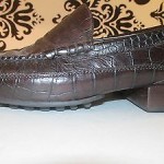 Cole Haan Country Men’s Brown Leather Alligator Design Loafers Sz 9M EUC