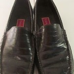 Cole Haan Country Men’s Brown Leather Alligator Design Loafers Sz 9M EUC