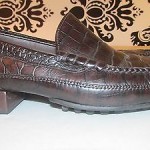 Cole Haan Country Men’s Brown Leather Alligator Design Loafers Sz 9M EUC