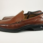 Cole Haan Loafers Slip on US 10.5 W Nike Air Brown Leather Mens Shoes