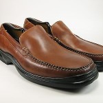 Cole Haan Loafers Slip on US 10.5 W Nike Air Brown Leather Mens Shoes