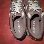 DIESEL MEN FASHION SNEAKERS IN BROWN SIZE US 10