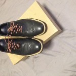COLE HAAN BLACK LEATHER WINGTIP SHOES SIZE 9 M