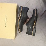 COLE HAAN BLACK LEATHER WINGTIP SHOES SIZE 9 M